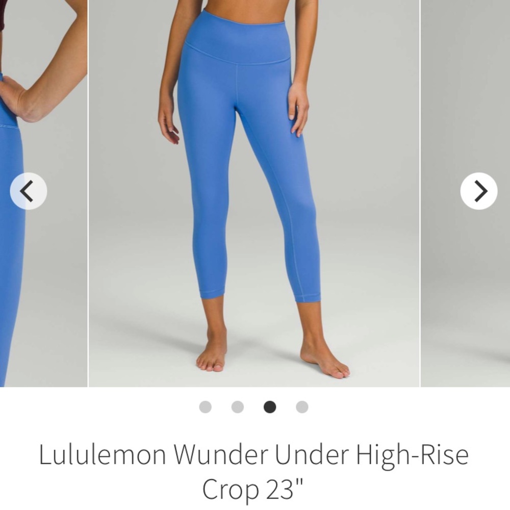 Lululemon NWT Wunder Under High-Rise Crop 23 Lulu Pant Legging Blue